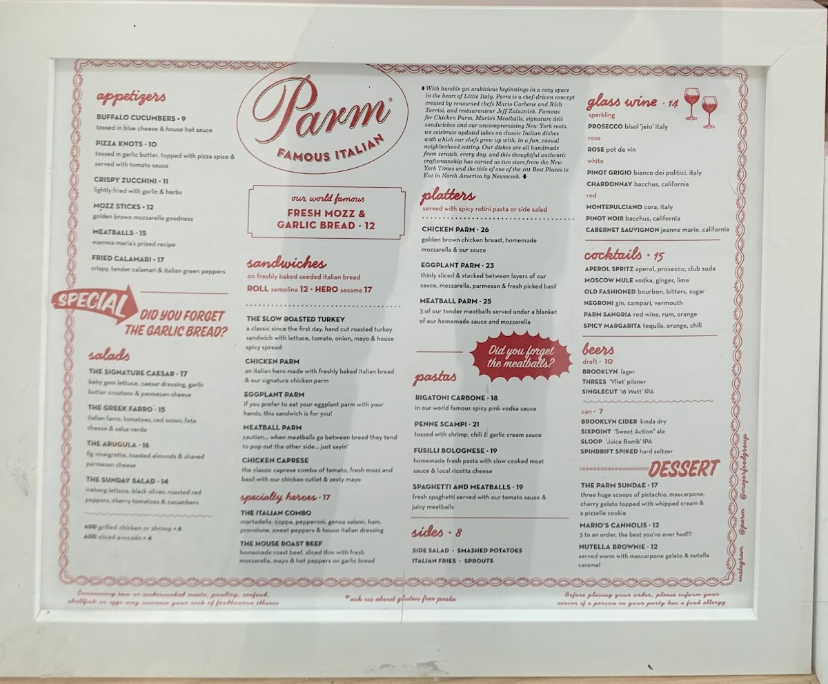 Parm Battery Park City Menu - Image 4